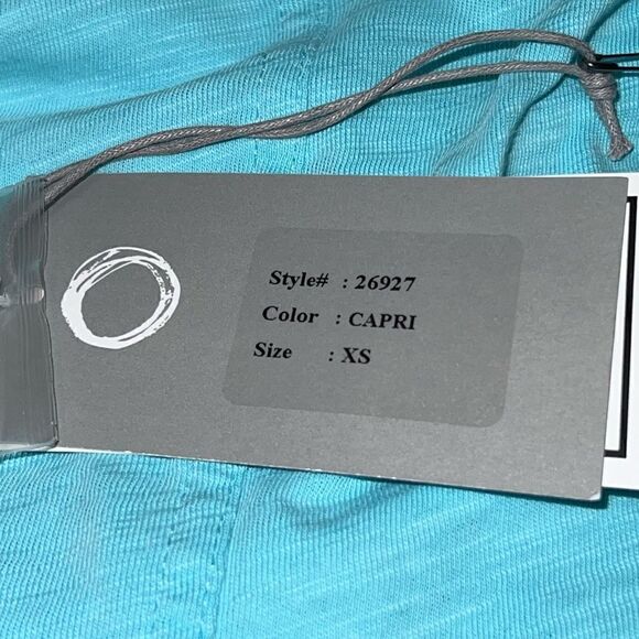 NWT Habitat River Wash Cotton Boxy Tee Blue Capri Womens Sz XS/S 26927 - Picture 5 of 9